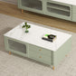 Table basse Glam Table basse simple à 4 pieds avec tiroirs de rangement