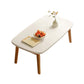 17"H Contemporary Coffee Table Solid Wood Single Cocktail Table