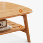 17"H Contemporary Coffee Table Solid Wood Single Cocktail Table