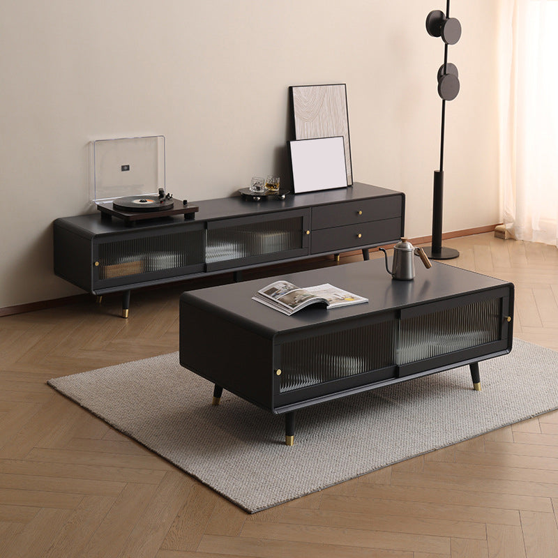 Solid Wood Rectangle Cocktail Table Modern No Distressing Single Coffee Table Clearhalo 'Coffee & Accent Tables' 'Coffee Tables' 'coffee_tables' 'furn' 'furn_coffee_tables' 'Furniture' 'Living Room Furniture' 6765095