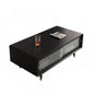 Solid Wood Rectangle Cocktail Table Modern No Distressing Single Coffee Table Black Clearhalo 'Coffee & Accent Tables' 'Coffee Tables' 'coffee_tables' 'furn' 'furn_coffee_tables' 'Furniture' 'Living Room Furniture' 6765096