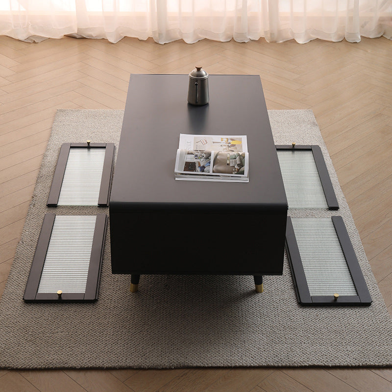 Solid Wood Rectangle Cocktail Table Modern No Distressing Single Coffee Table Clearhalo 'Coffee & Accent Tables' 'Coffee Tables' 'coffee_tables' 'furn' 'furn_coffee_tables' 'Furniture' 'Living Room Furniture' 6765098
