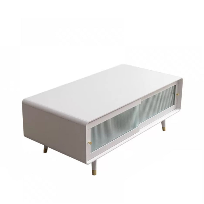 Solid Wood Rectangle Cocktail Table Modern No Distressing Single Coffee Table White Clearhalo 'Coffee & Accent Tables' 'Coffee Tables' 'coffee_tables' 'furn' 'furn_coffee_tables' 'Furniture' 'Living Room Furniture' 6765099