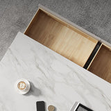 No Distressing Rectangle Cocktail Table Slate Single Coffee Table