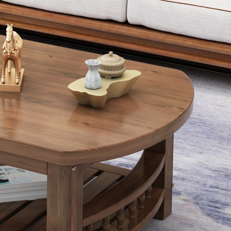 20"H moderner Couchtisch aus massivem Holz mit Stauraum für Kaffee und Cocktails