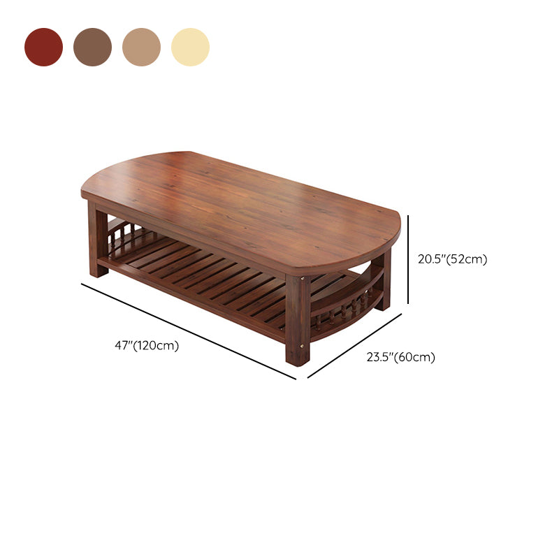 20"H moderner Couchtisch aus massivem Holz mit Stauraum für Kaffee und Cocktails