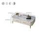 16"H Glam Coffee Table Rectangle 4 Legs Coffee Cocktail Table Clearhalo 'Coffee & Accent Tables' 'Coffee Tables' 'coffee_tables' 'furn' 'furn_coffee_tables' 'Furniture' 'Living Room Furniture' 6765236
