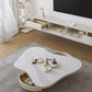 31" Wide Contemporary Coffee Table Pedestal Coffee Cocktail Table Clearhalo 'Coffee & Accent Tables' 'Coffee Tables' 'coffee_tables' 'furn' 'furn_coffee_tables' 'Furniture' 'Living Room Furniture' 6765274