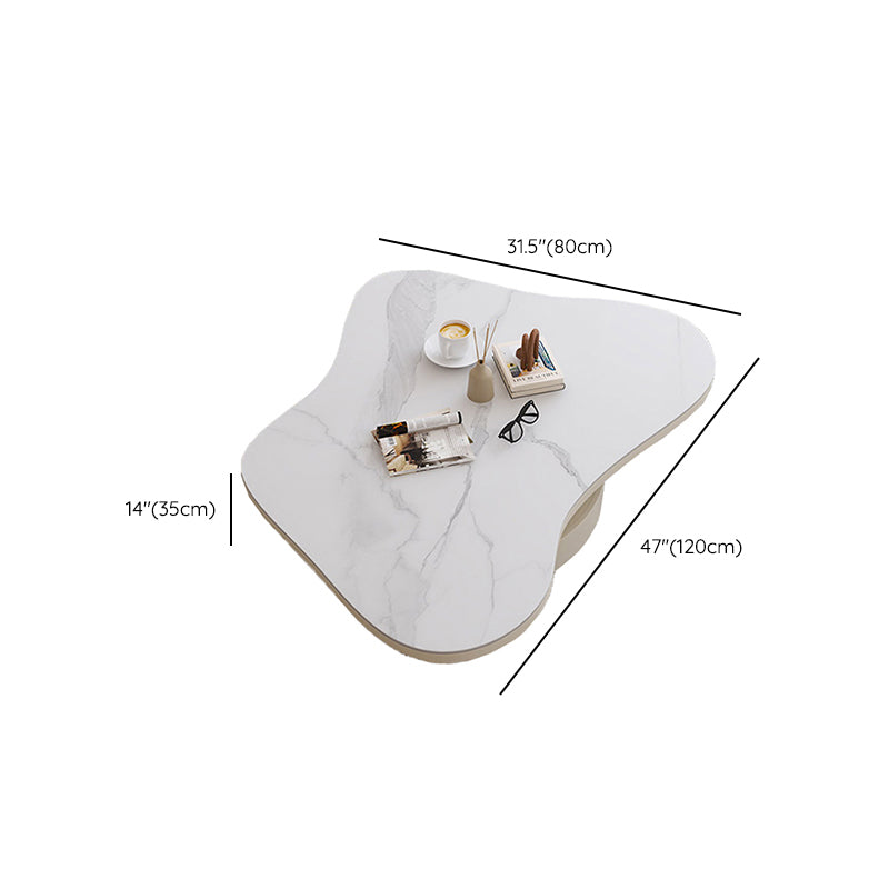 31" Wide Contemporary Coffee Table Pedestal Coffee Cocktail Table Clearhalo 'Coffee & Accent Tables' 'Coffee Tables' 'coffee_tables' 'furn' 'furn_coffee_tables' 'Furniture' 'Living Room Furniture' 6765290