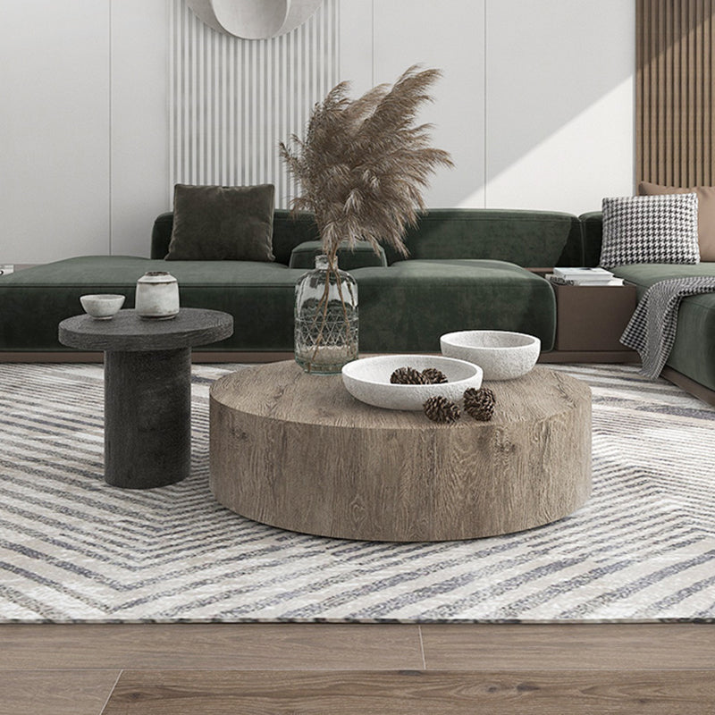 Contemporary Coffee Table Set Wooden Round Coffee Cocktail Table Clearhalo 'Coffee & Accent Tables' 'Coffee Tables' 'coffee_tables' 'furn' 'furn_coffee_tables' 'Furniture' 'Living Room Furniture' 6765292
