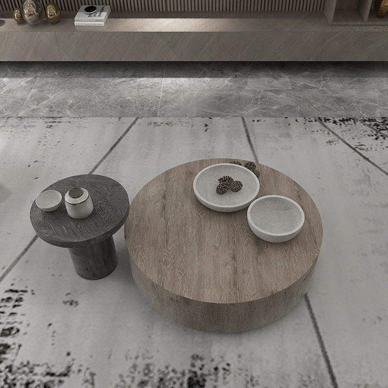 Contemporary Coffee Table Set Wooden Round Coffee Cocktail Table Clearhalo 'Coffee & Accent Tables' 'Coffee Tables' 'coffee_tables' 'furn' 'furn_coffee_tables' 'Furniture' 'Living Room Furniture' 6765299