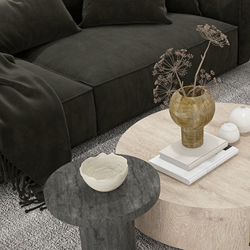 Contemporary Coffee Table Set Wooden Round Coffee Cocktail Table Clearhalo 'Coffee & Accent Tables' 'Coffee Tables' 'coffee_tables' 'furn' 'furn_coffee_tables' 'Furniture' 'Living Room Furniture' 6765302