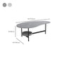 3 Legs Slate Coffee Table Free-Form Nesting Coffee Table Set