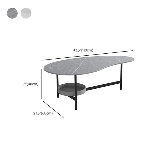 3 Legs Slate Coffee Table Free-Form Nesting Coffee Table Set