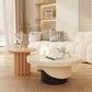 Contemporary Coffee Table Wooden Pedestal Round Coffee Cocktail Table Clearhalo 'Coffee & Accent Tables' 'Coffee Tables' 'coffee_tables' 'furn' 'furn_coffee_tables' 'Furniture' 'Living Room Furniture' 6765362