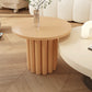 Contemporary Coffee Table Wooden Pedestal Round Coffee Cocktail Table Clearhalo 'Coffee & Accent Tables' 'Coffee Tables' 'coffee_tables' 'furn' 'furn_coffee_tables' 'Furniture' 'Living Room Furniture' 6765364