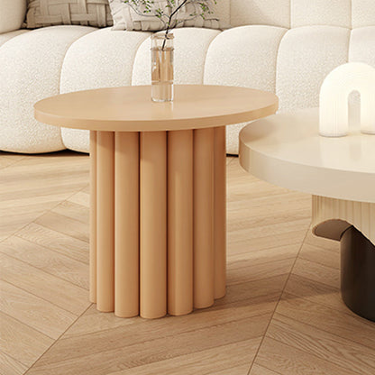 Contemporary Coffee Table Wooden Pedestal Round Coffee Cocktail Table 20"L x 20"W x 16"H Clearhalo 'Coffee & Accent Tables' 'Coffee Tables' 'coffee_tables' 'furn' 'furn_coffee_tables' 'Furniture' 'Living Room Furniture' 6765373