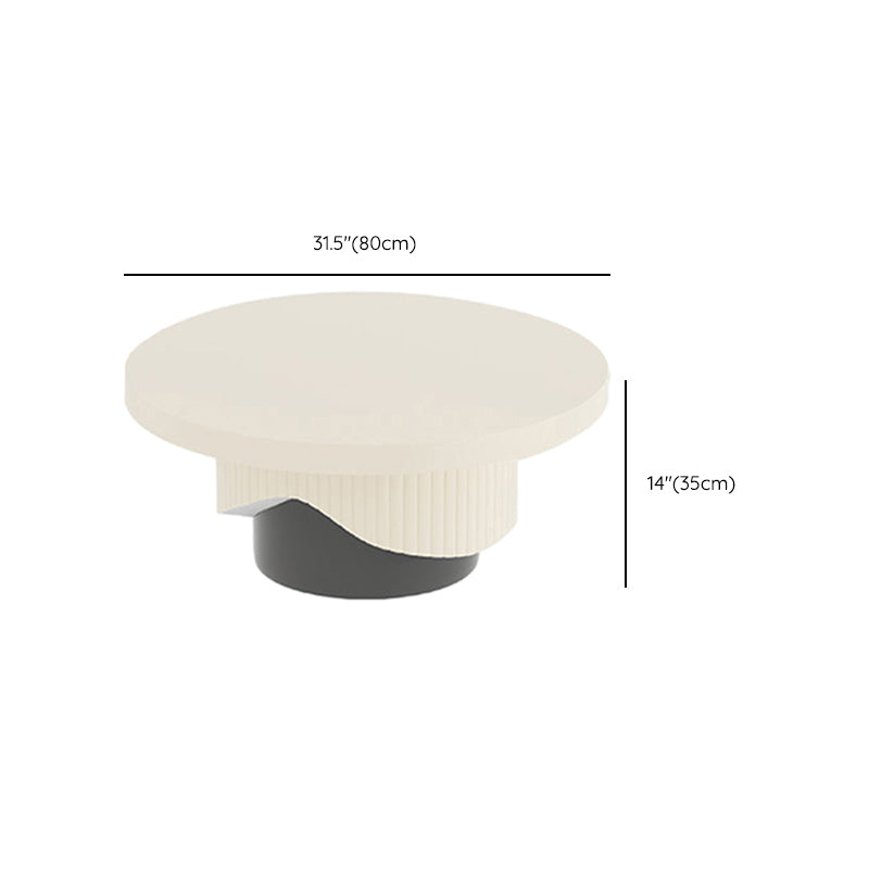Contemporary Coffee Table Wooden Pedestal Round Coffee Cocktail Table Clearhalo 'Coffee & Accent Tables' 'Coffee Tables' 'coffee_tables' 'furn' 'furn_coffee_tables' 'Furniture' 'Living Room Furniture' 6765376