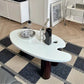 16"H Contemporary Coffee Table White 3 Legs Coffee Cocktail Table Clearhalo 'Coffee & Accent Tables' 'Coffee Tables' 'coffee_tables' 'furn' 'furn_coffee_tables' 'Furniture' 'Living Room Furniture' 6765383