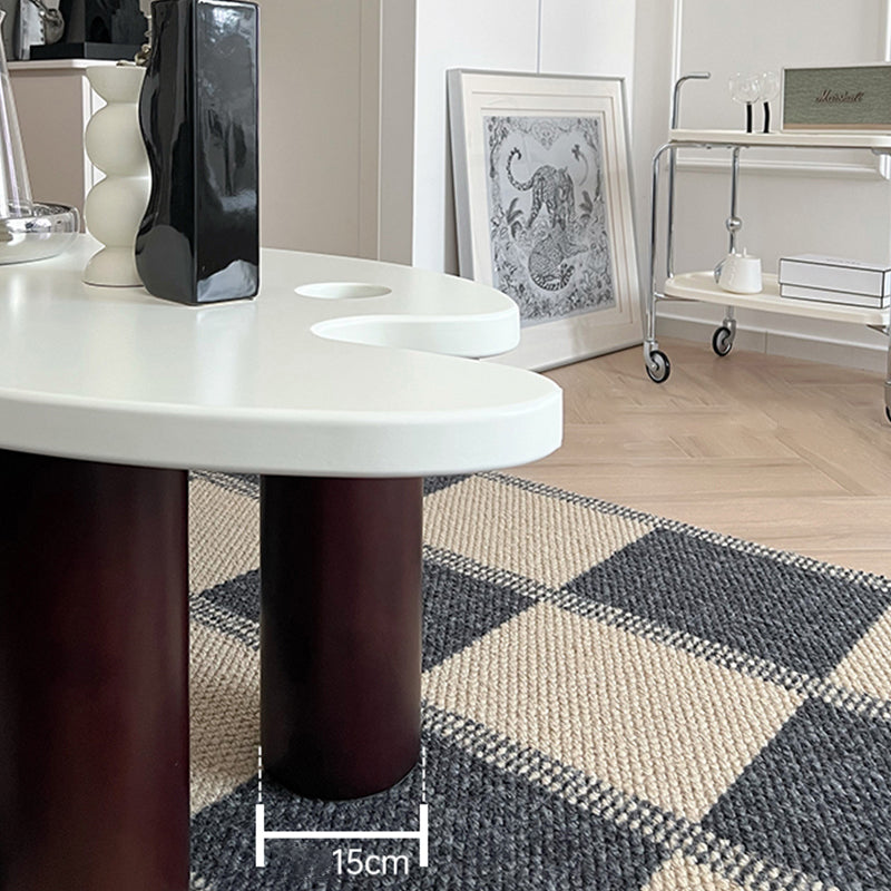 16"H Contemporary Coffee Table White 3 Legs Coffee Cocktail Table Clearhalo 'Coffee & Accent Tables' 'Coffee Tables' 'coffee_tables' 'furn' 'furn_coffee_tables' 'Furniture' 'Living Room Furniture' 6765386