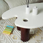 16"H Contemporary Coffee Table White 3 Legs Coffee Cocktail Table Clearhalo 'Coffee & Accent Tables' 'Coffee Tables' 'coffee_tables' 'furn' 'furn_coffee_tables' 'Furniture' 'Living Room Furniture' 6765387