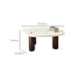 16"H Contemporary Coffee Table White 3 Legs Coffee Cocktail Table Clearhalo 'Coffee & Accent Tables' 'Coffee Tables' 'coffee_tables' 'furn' 'furn_coffee_tables' 'Furniture' 'Living Room Furniture' 6765397