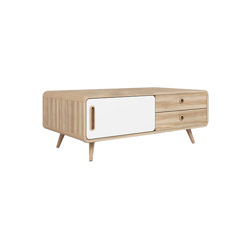 Tavolino da cocktail rettangolare Tavolino singolo moderno in legno a 4 gambe
