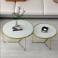Modern Round Coffee Table Glass Top Nesting Coffee Table Set Clearhalo 'Coffee & Accent Tables' 'Coffee Tables' 'coffee_tables' 'furn' 'furn_coffee_tables' 'Furniture' 'Living Room Furniture' 6765424