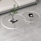 Modern Round Coffee Table Glass Top Nesting Coffee Table Set Ivory White Clearhalo 'Coffee & Accent Tables' 'Coffee Tables' 'coffee_tables' 'furn' 'furn_coffee_tables' 'Furniture' 'Living Room Furniture' 6765431