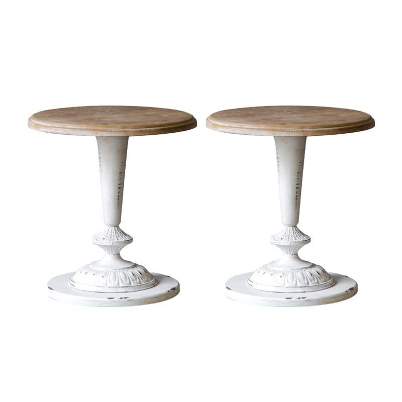 Houten en metalen zijkant snacktafel rustieke stijl massieve houten eindtafel