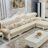 Rustic Tufted Nailhead Sectional Flared Arm Genuine Leather Sectional