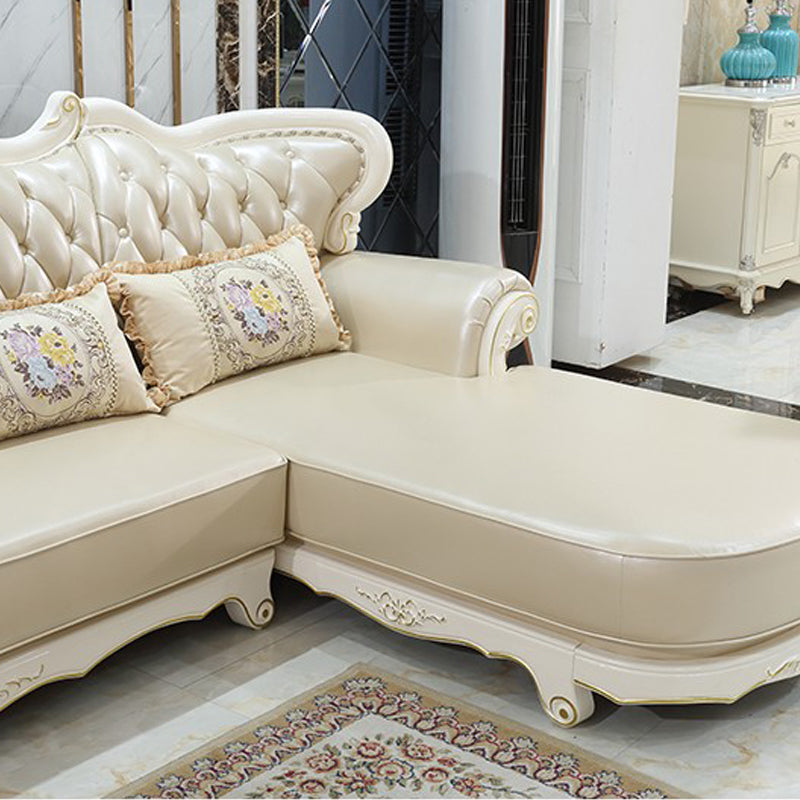 Armero rústico con punta de uñas con brazo acampanado de cuero genuino seccional