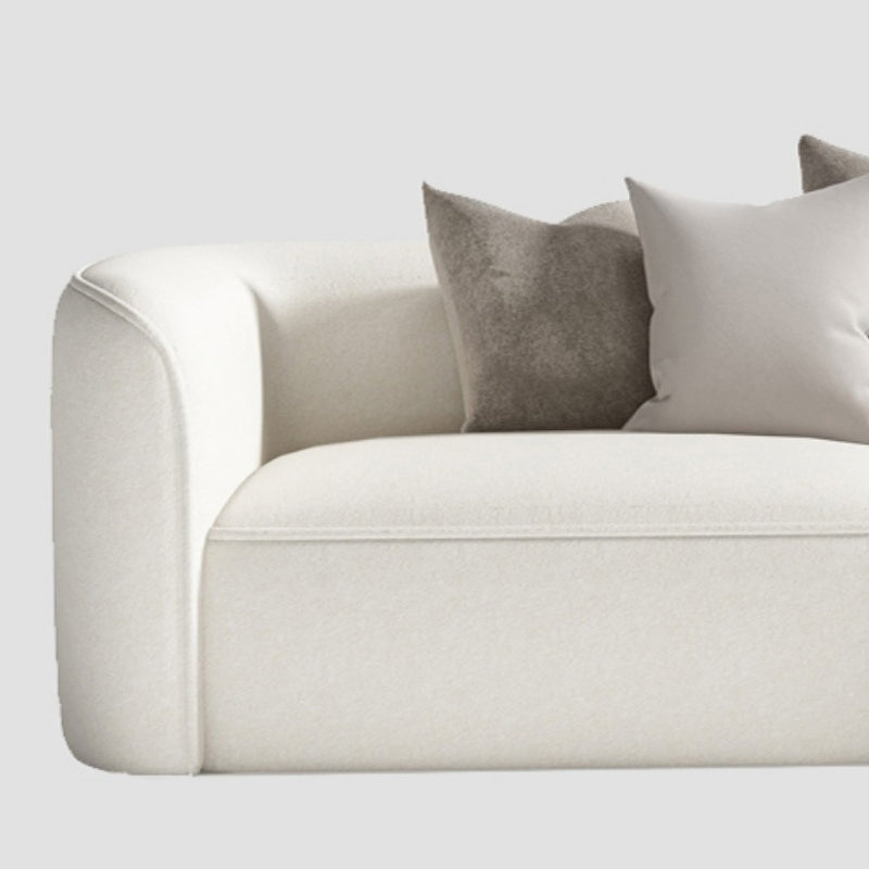 Faux in pelle scandinava di divano sezionale bianco resistente alle macchie