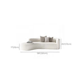 Faux Leather Scandinavian Sectional Sofa Stain-resistant White Sectional