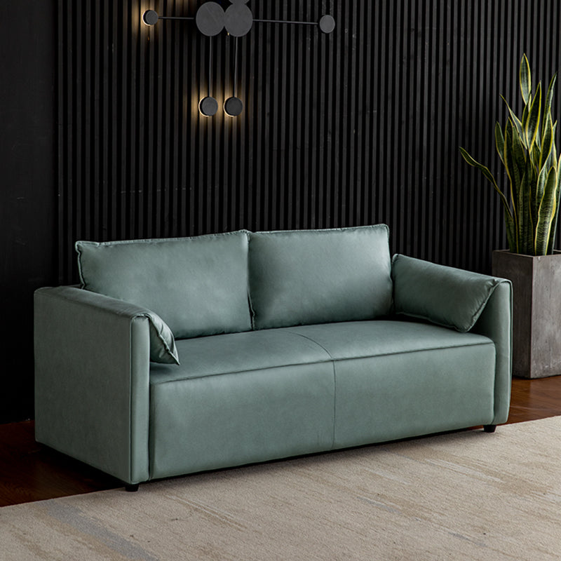 Divano in legno in legno con pusca in legno con pusca in legno di colore in finta fux di colore solido da 29,52 "