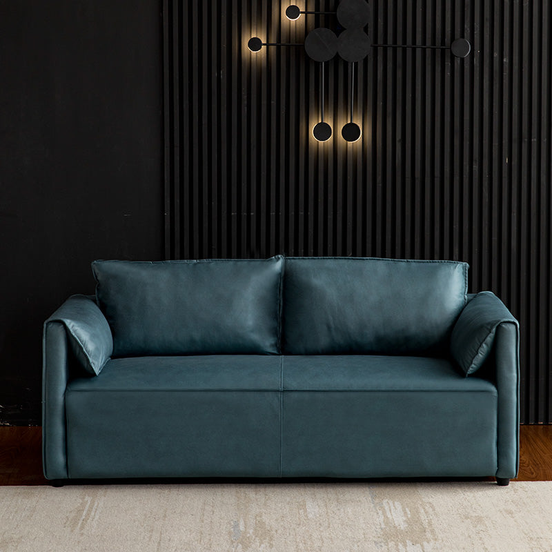 Divano in legno in legno con pusca in legno con pusca in legno di colore in finta fux di colore solido da 29,52 "