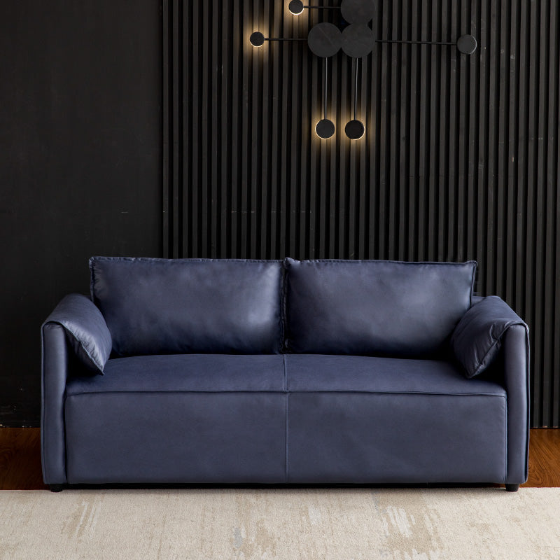 Divano in legno in legno con pusca in legno con pusca in legno di colore in finta fux di colore solido da 29,52 "