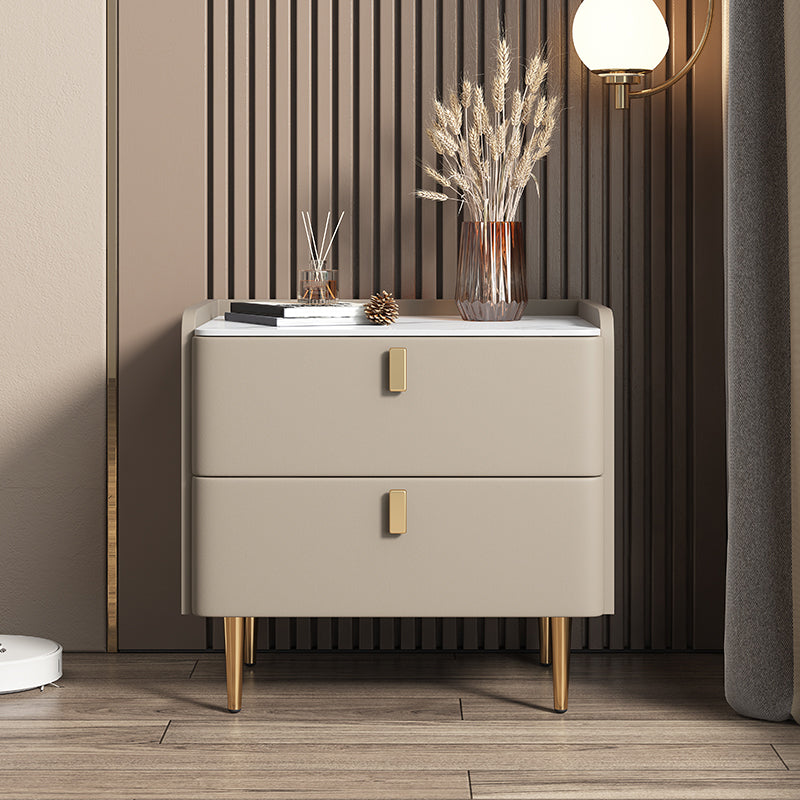 Steinbett Nachttisch Klassiker Glam -Nachtschrank mit Schubladen