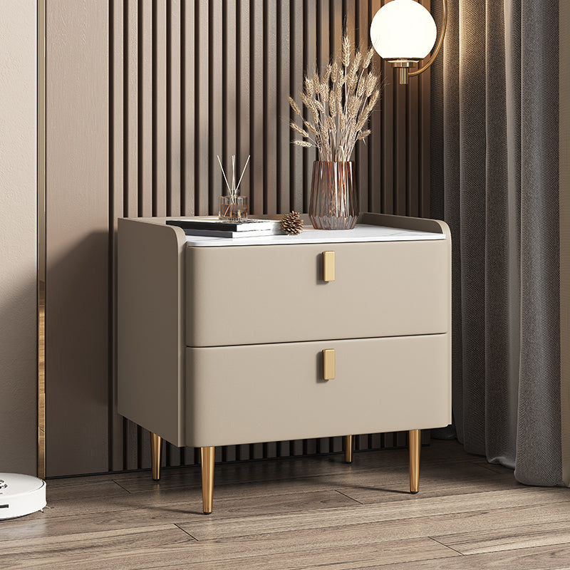 Steinbett Nachttisch Klassiker Glam -Nachtschrank mit Schubladen