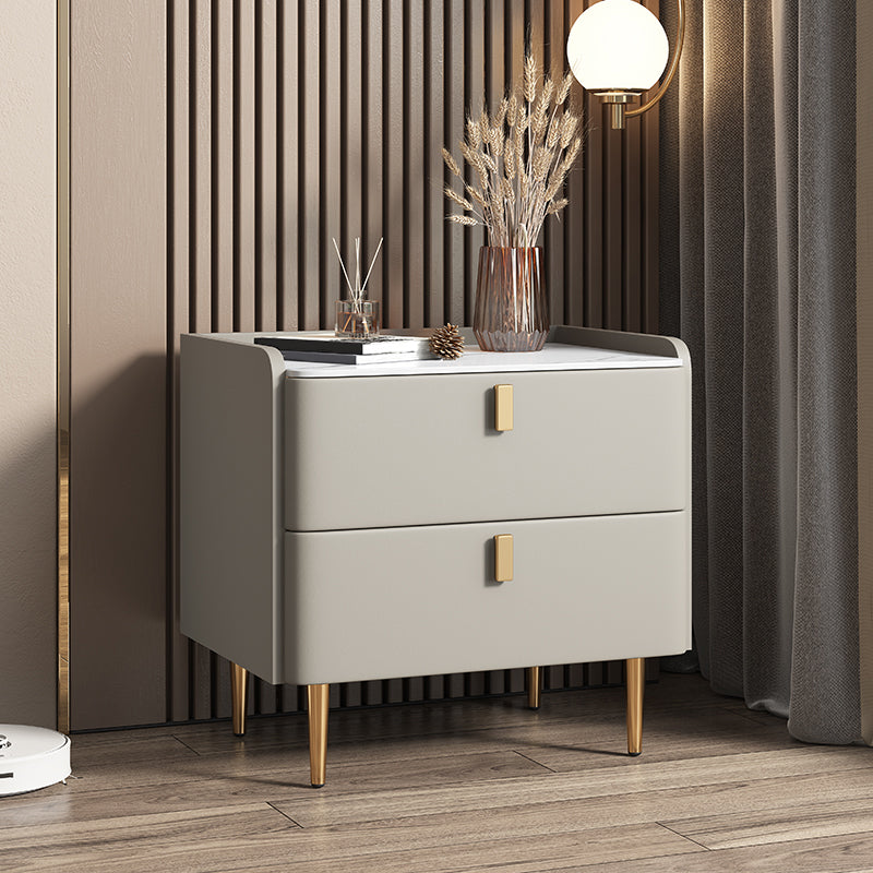 Steinbett Nachttisch Klassiker Glam -Nachtschrank mit Schubladen