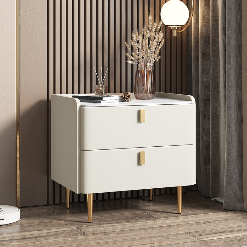 Steinbett Nachttisch Klassiker Glam -Nachtschrank mit Schubladen