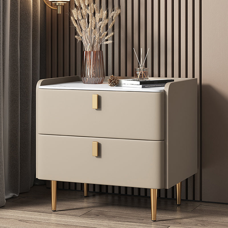 Steinbett Nachttisch Klassiker Glam -Nachtschrank mit Schubladen