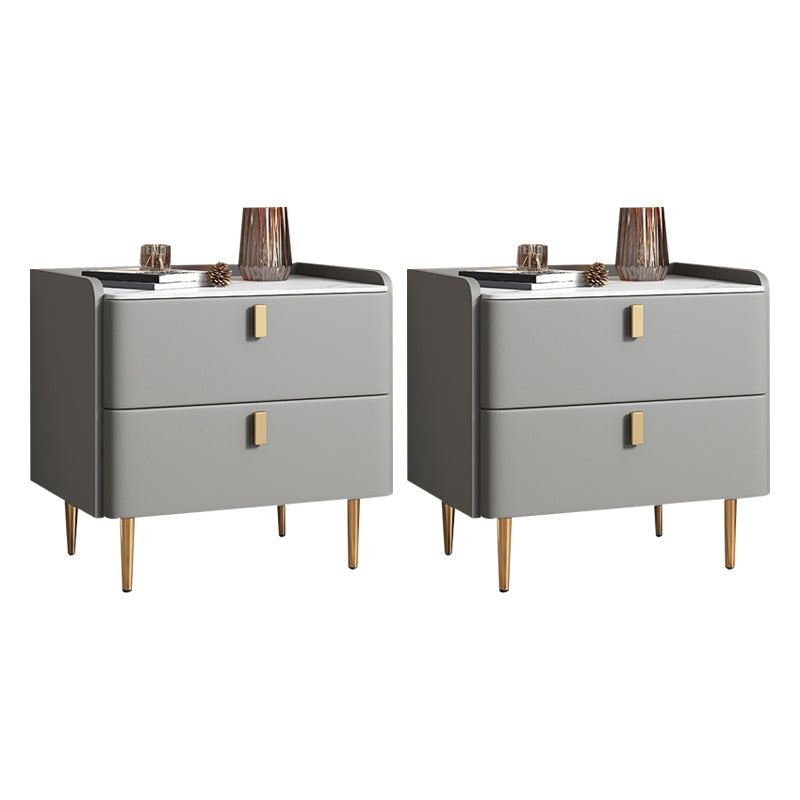 Steinbett Nachttisch Klassiker Glam -Nachtschrank mit Schubladen