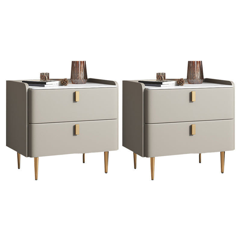 Steinbett Nachttisch Klassiker Glam -Nachtschrank mit Schubladen