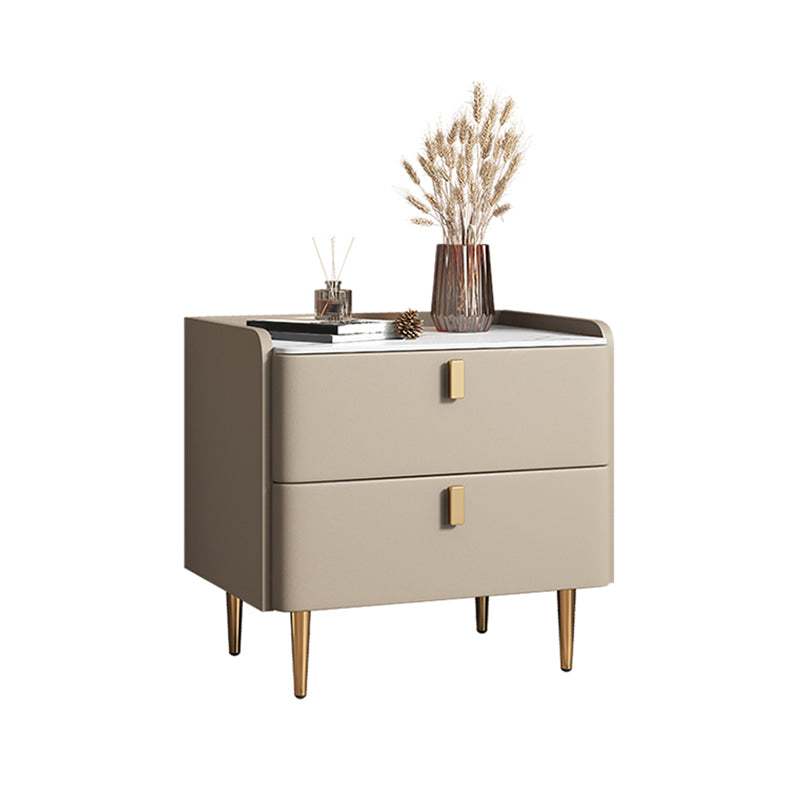 Steinbett Nachttisch Klassiker Glam -Nachtschrank mit Schubladen