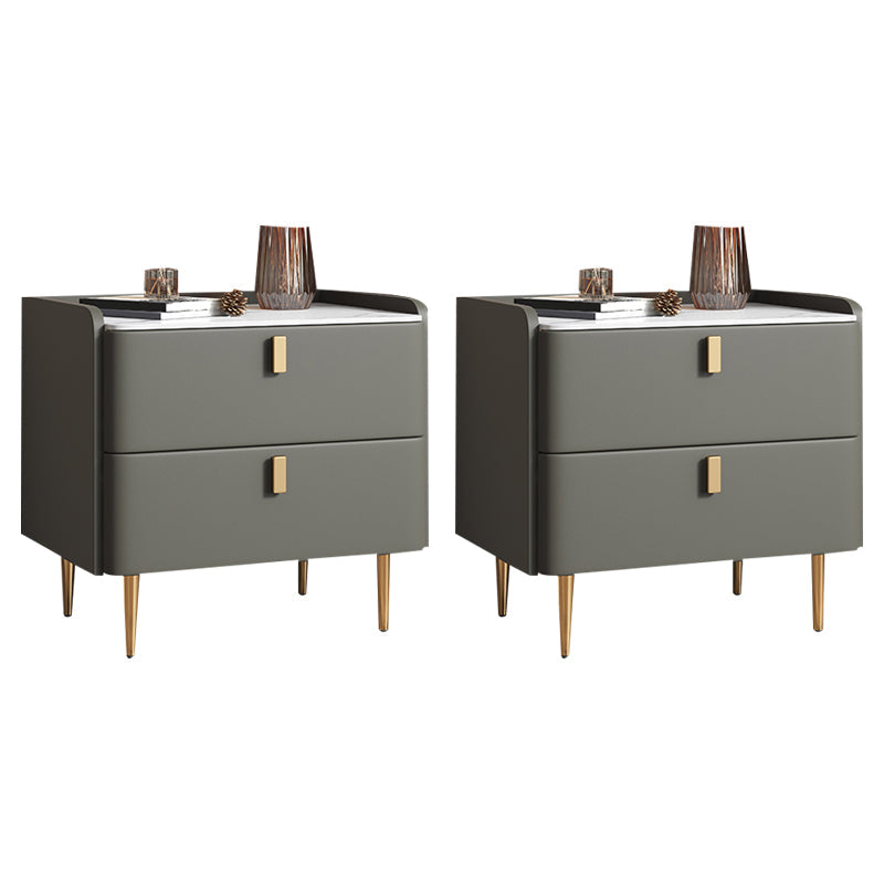 Steinbett Nachttisch Klassiker Glam -Nachtschrank mit Schubladen