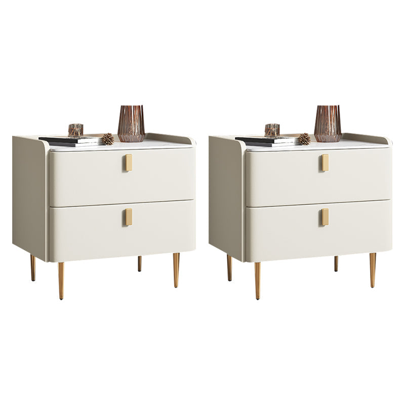 Steinbett Nachttisch Klassiker Glam -Nachtschrank mit Schubladen