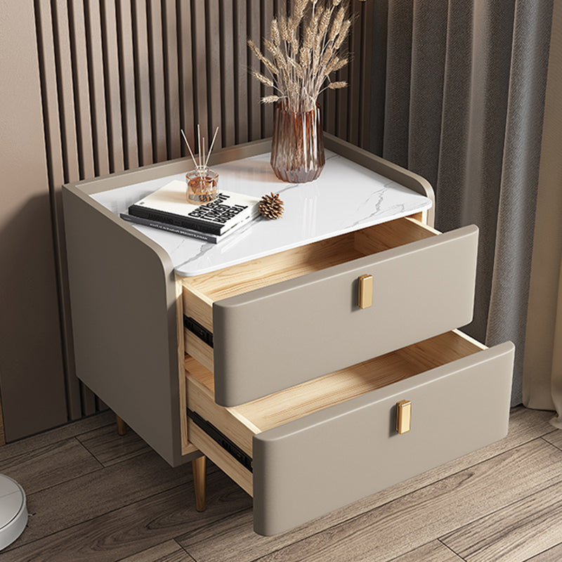 Steinbett Nachttisch Klassiker Glam -Nachtschrank mit Schubladen