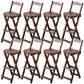 Solid Wood Dining Stools Contemporary Folding Bar Stools with Footrest Brown 8 Piece Set Counter Stool (24"H) Clearhalo 'Bar Furniture' 'Bar Stools' 'bar_stools' 'furn' 'furn_bar_stools' 'Furniture' 'Kitchen & Dining Furniture' 6768100