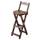 Solid Wood Dining Stools Contemporary Folding Bar Stools with Footrest Brown 1 Piece Counter Stool (24"H) Clearhalo 'Bar Furniture' 'Bar Stools' 'bar_stools' 'furn' 'furn_bar_stools' 'Furniture' 'Kitchen & Dining Furniture' 6768102